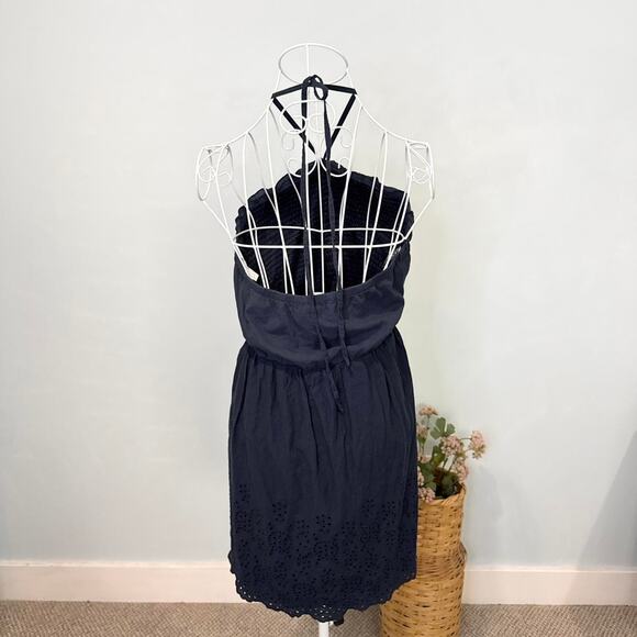 Vintage y2k Gorgeous flowy navy milkmaid off the shoulder babydoll top - Picture 2 of 6